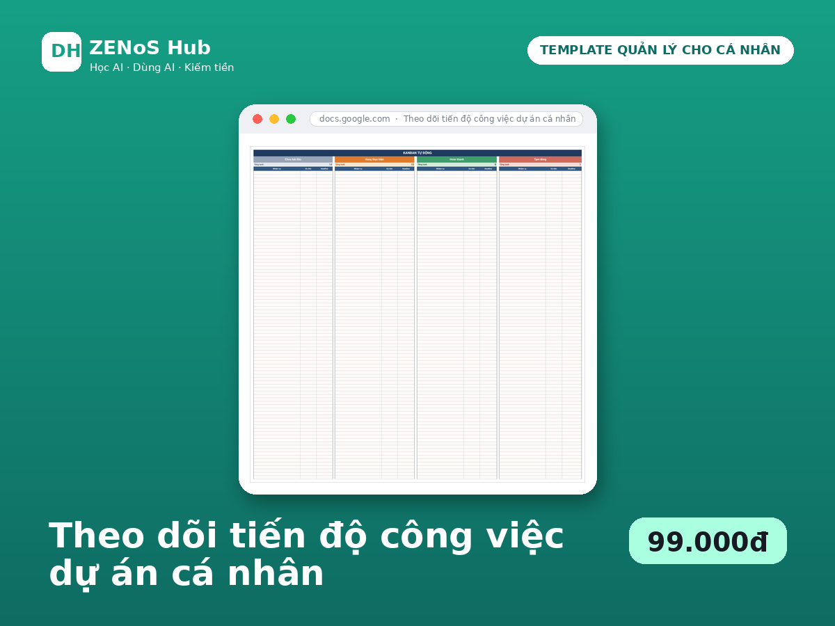 Theo dõi tiến độ dự án cá nhân