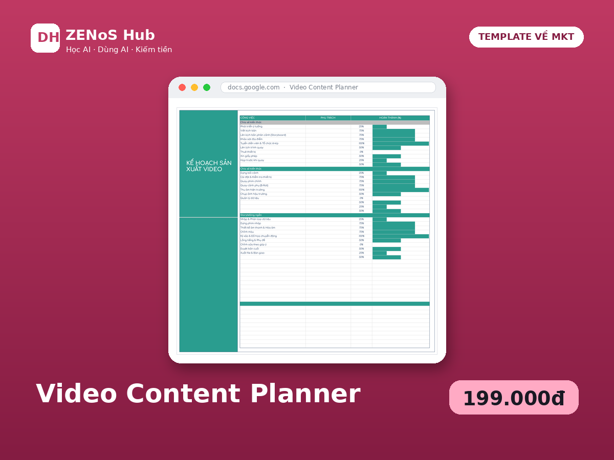 Lập kế hoạch nội dung Video
